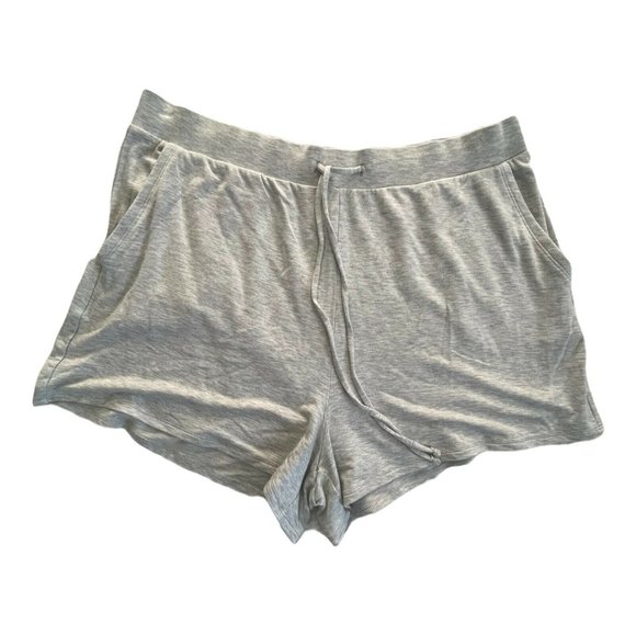 Women’s EXPRESS Super High Waisted Soft Drawstring Shorts Size XL 05 Grey - Picture 2 of 9